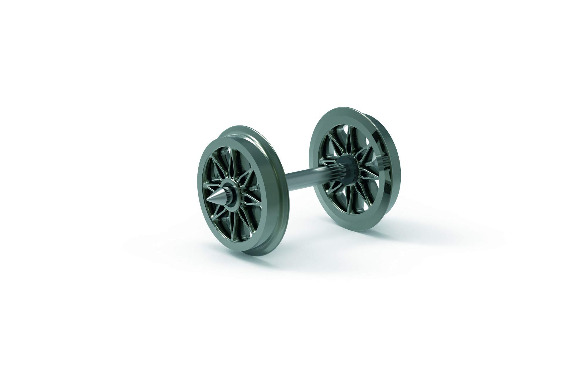 Hornby R8100 12.6mm Split Spoked Wheels - Spare Parts and Train Accessories for Hornby OO Gauge Model Railway Sets, Coupling and Modelling Tools - Spoked Wheels (Pack of 10), Scale 1:76