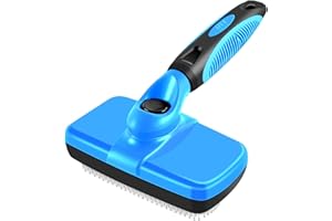 AINA Self-Cleaning Pet Grooming Brush | Slicker Retractable Brush for Dogs & Cats Shedding, Detangling, & Fur Removal with Click Clean Button | Effective, Comfortable, & Perfect for Pet Grooming