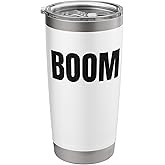Funny Boom Bold Text Word Humor Quote Saying Stainless Steel Insulated Tumbler