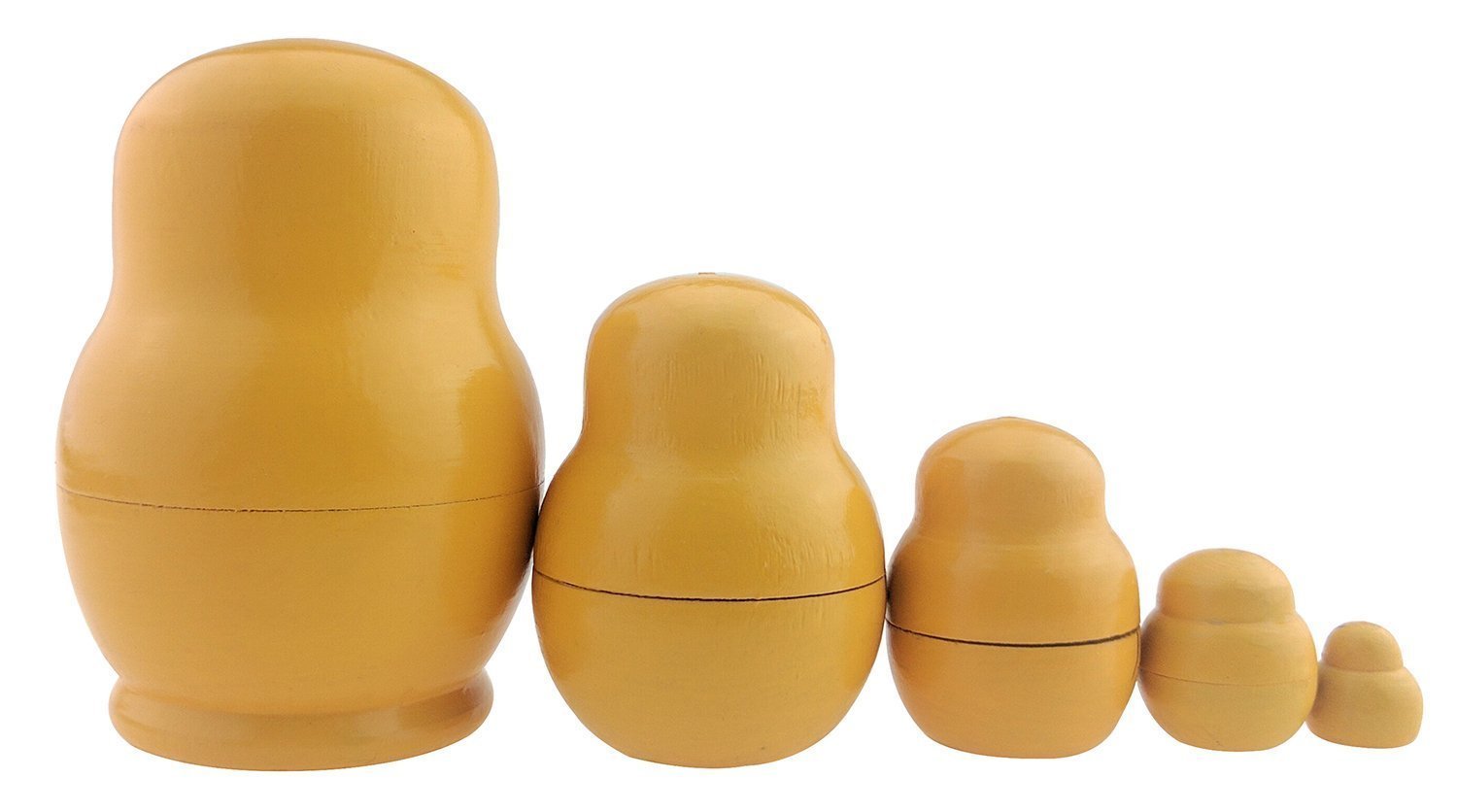 Winterworm Cute Lovely Animal Mini Yellow Chicken Handmade Wooden Russian Nesting Dolls Matryoshka Dolls Set 5 Pieces for Kids Toy Birthday Kids Room Decoration