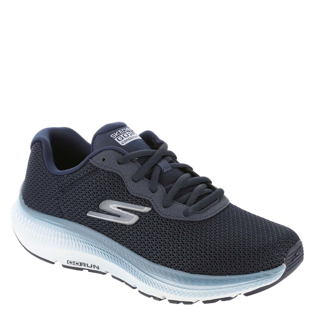 Skechers Women’s Go Run Consistent 2.0 Fast Pace Sneaker, Navy/Blue, 8.5