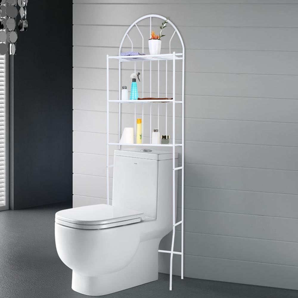 Quincaillerie De Salle De Bain Etageres 165 68cm Ebtools Meuble De Rangement Au Dessus Des Toilettes Ou Lave Linge Meuble Etageres De Wc Avec 3 Tablettes Meuble De Stockage En Metal Durable Support De Rangement
