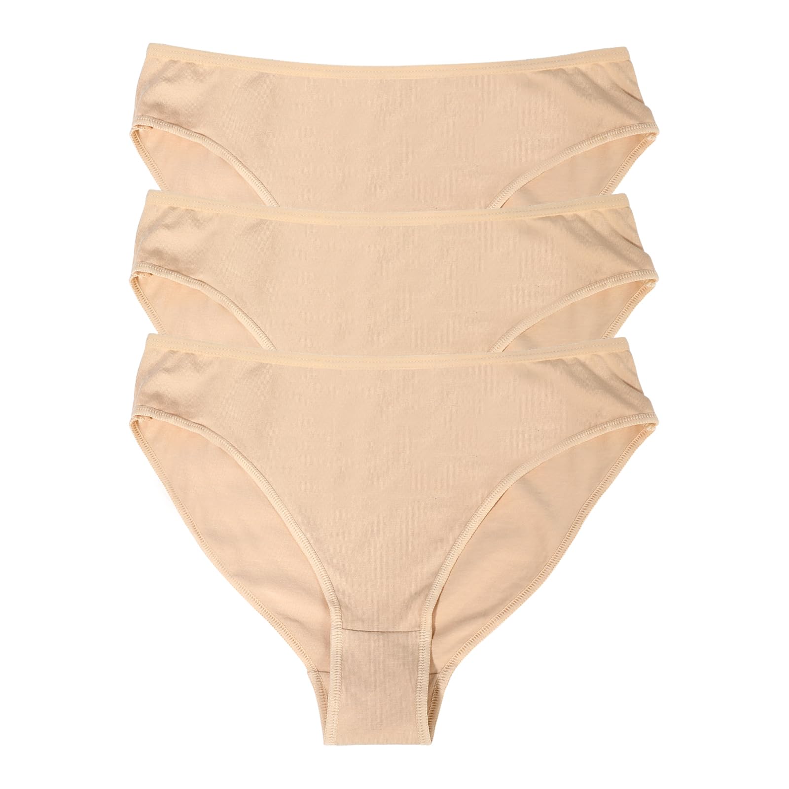 Photo 1 of EASTBUDDY 3 Pack Dance Ballet Briefs Girls Women Cotton Gymnastics High Cut Dance Underwear Beige Child 140