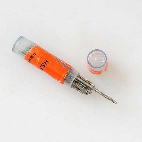 Generic 10 Pcs 0.8mm Micro HSS Straight Shank High Speed Steel Mini Twist Drill Bits Electric Drill Power Tools