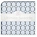 SwaddleDesigns Ultimate Swaddle Blanket, Made in USA Premium Cotton Flannel, True Blue Jewel Tone Mod Circles