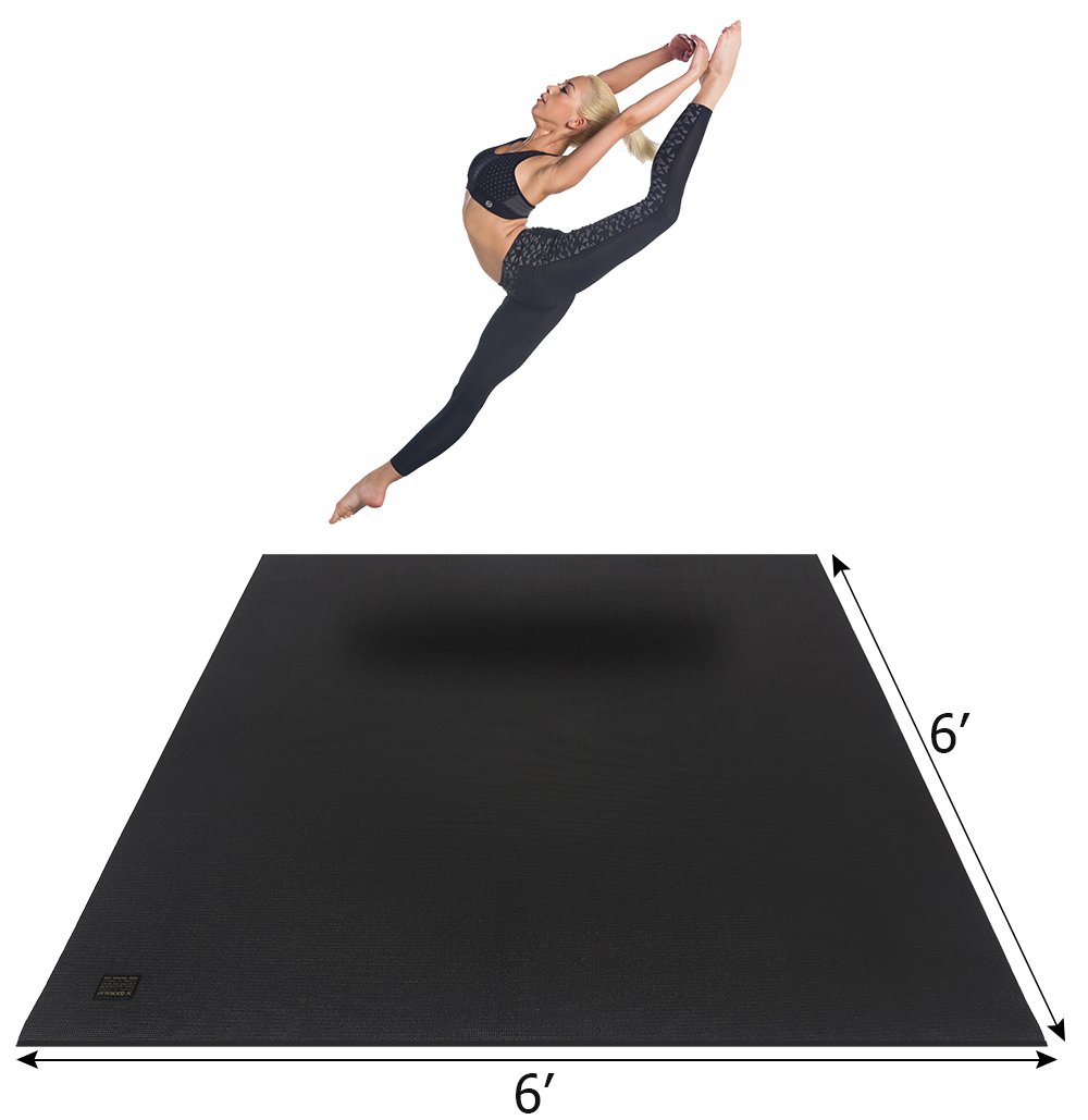Gxmmat Large Yoga Mat 6'x6'x7mm Extra Thick, Ultra