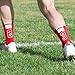 ChalkTalkSPORTS Custom Team Number Socks | Youth & Adult Athletic Performance Socks | Red | Choose Your Number