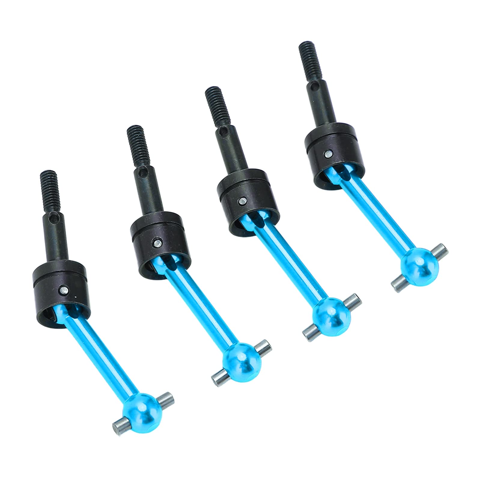 RC Car Drive Shaft, 4pcs Durable Aluminum Alloy CVD Smooth Transmission 70mm for Teens Adults Age 14+ Racing Off-Road Hobby Models (Blue)