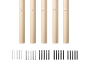 Ateret Judaica 5 Pack Modern Aluminum Waterproof Mezuzah Case, Made in Israel, Fit up to 5" / 12cm Mezuzah Scroll, Easy Peel and Stick (Scroll Not Included)