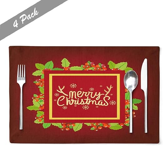 Amazon Com Suesoso Jesus Merry Christmas Vector 4pces Table Mats