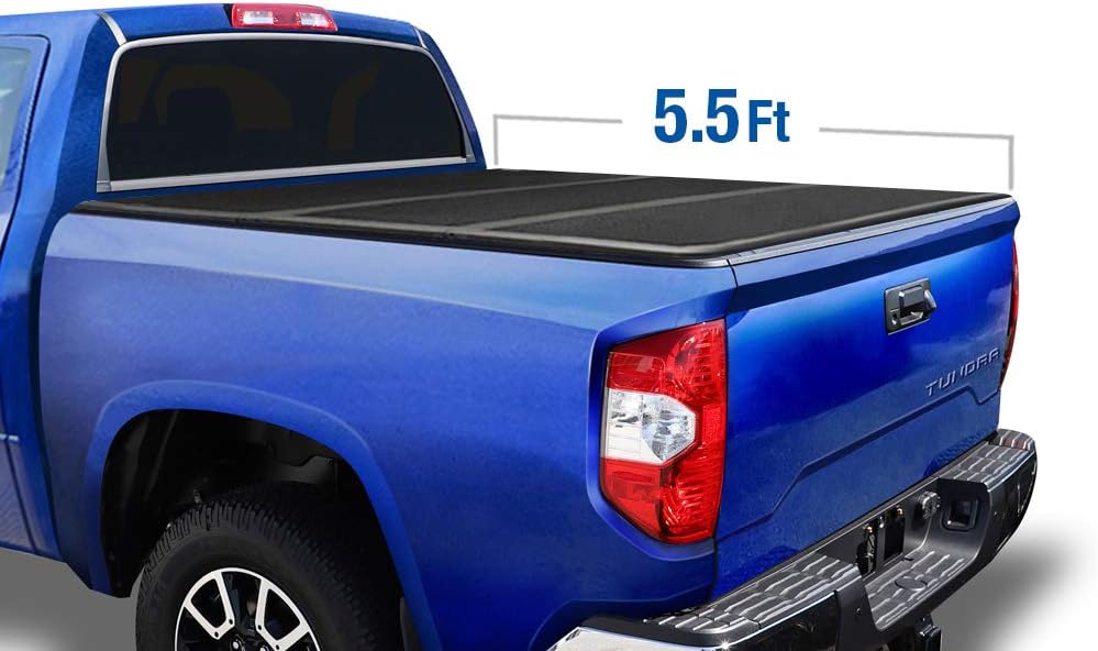 Fleetside 8 Bed Tyger Auto Black Soft Top T3 Tri Fold Truck Tonneau Cover Tg Bc3t1434 Works With 2014 2019 Toyota Tundra For Models With Or Without The Deckrail System Exterior Accessories Tonneau Covers