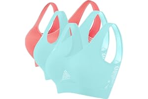 Sports Bras for Women 3 Pc Cozy Full Coverage Bras Wireless Everyday Yoga Vest Bra Lightweight Comfy Breathable Underwear