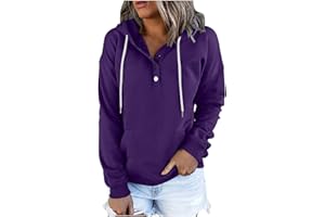 SMIDOW Dressy Casual Hoodies For Women Long Sleeve Pullover Tops Drawstring Hooded Sweatshirts Fall Fashion Outfits 2023