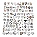 Floating Charms for Glass Living Memory Lockets Wholesale Gold and Silver Mix Lot 100 Designs (100Pcs, Model 2)