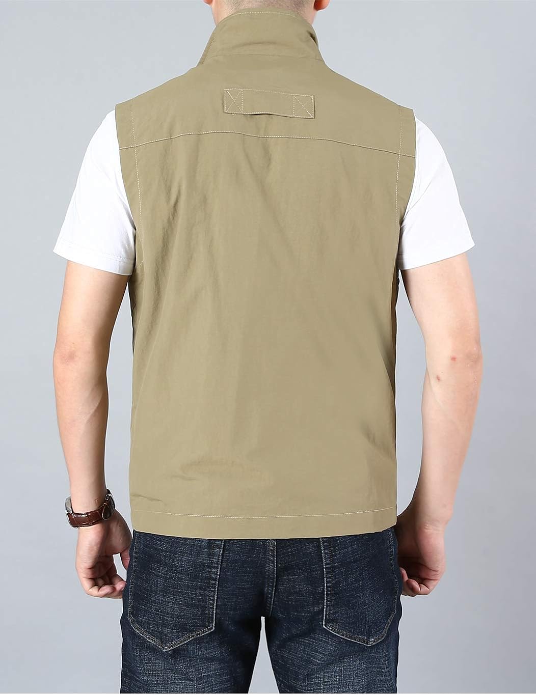 Hixiaohe Mens Causal Lightweight Outdoor Vest Fishing Travel Photo