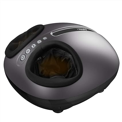 Naipo Fußmassagegerät mit Wärmefunktion Shiatsu Kneten Luftkompression 3 Optionale Modi Einstellbare Intensität und Timer für