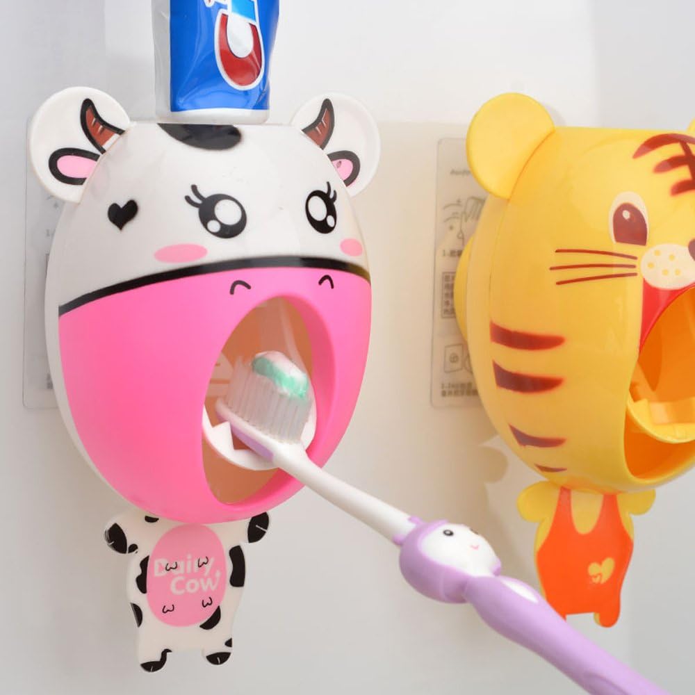 BigNoseDeer Baby Toothbrush Dispensers,Kids Hands Free