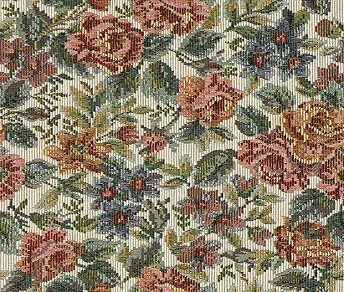 Möbelstoff Marc 532 Blumenmuster Farbe Multicolor als robuster Bezugsstoff, Polsterstoff bunt geblümt zum Nähen und Beziehen,