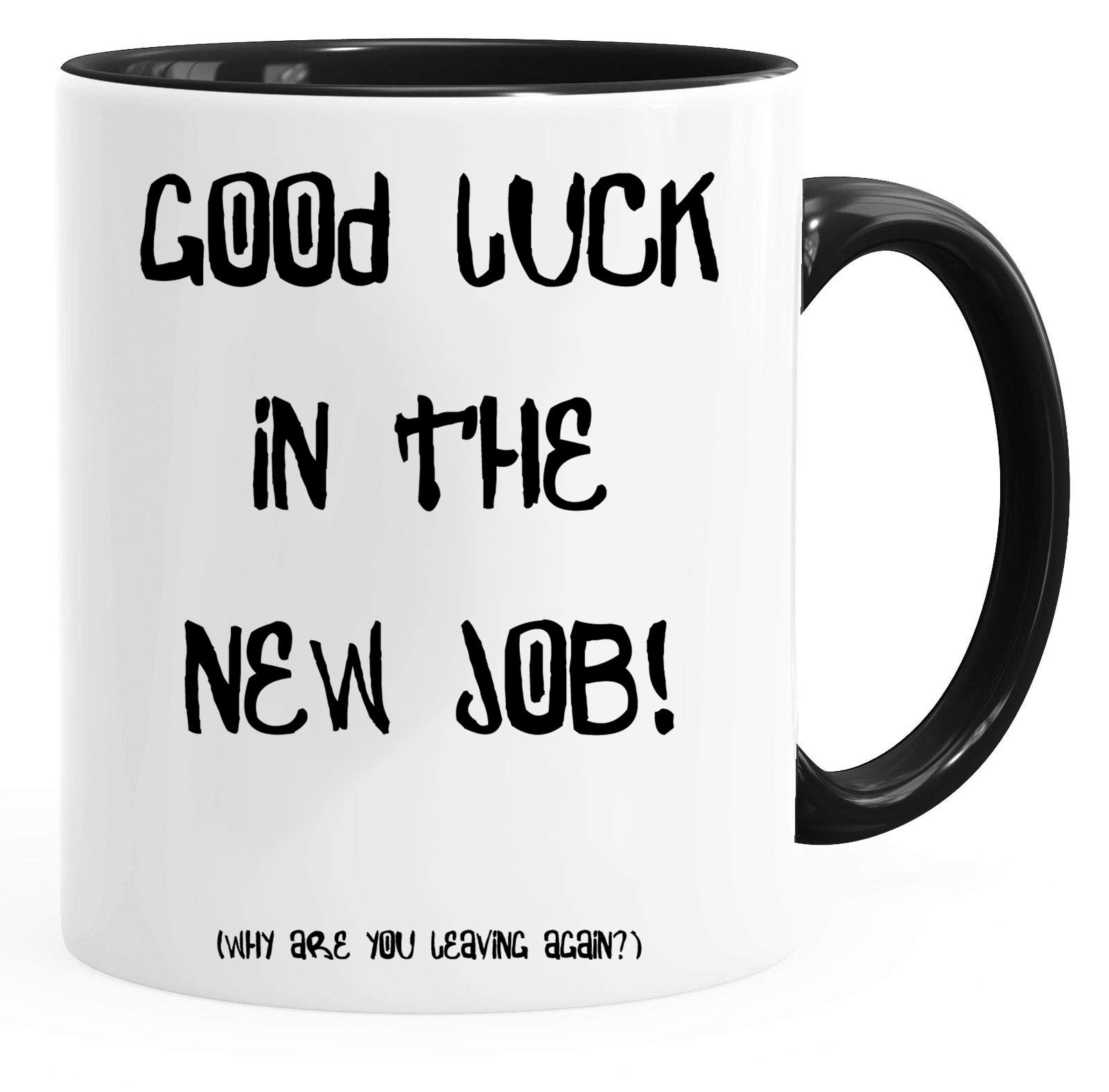 Acen Merchandise Good Luck in The New Job - Novelty 11oz Premium Quality Mug & Gift Box Set Tea Coffee Office Work Home