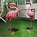 YOUKI Metal Pink Flamingos Yard Ornaments Flamingos Outdoor Garden Decoration Flamingo Yard Decor high 25.6 inches