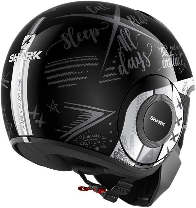 STREET DRAK TRIBUTE RM KAW capacete de motocicleta, Preto/Branco, XS