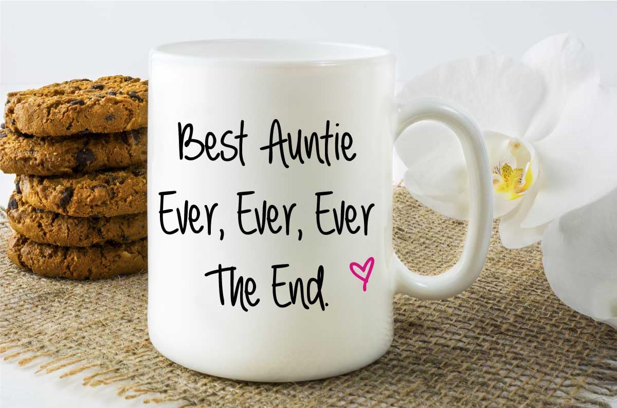 60 Second Makeover Limited Best Auntie Ever The End Mug Mothers Day Gift Cup Auntie Birthday Gifts for Aunt Aunty Present Aunt Presents Thanks Mug from Niece Thank You