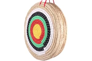 DOSTYLE Traditional Solid Straw Round Archery Target Shooting Bow Coloured Rope Target Face Three Layer for Shooting Practice