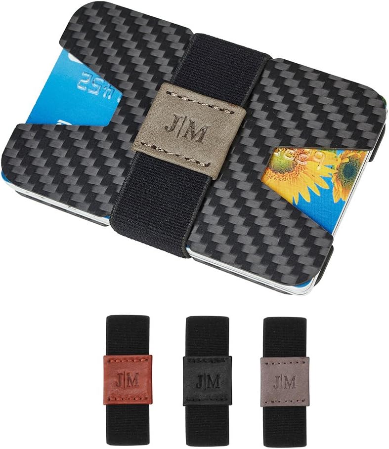 Joymen Carbon Fiber Minimalist Slim Front Pocket Wallets for Men & Money Clip