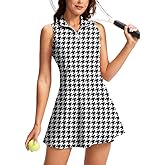 Viodia Women's Tennis Golf Dress with Shorts Active Exercise Workout Sports Athletic Dresses for Women with Zipper Pockets
