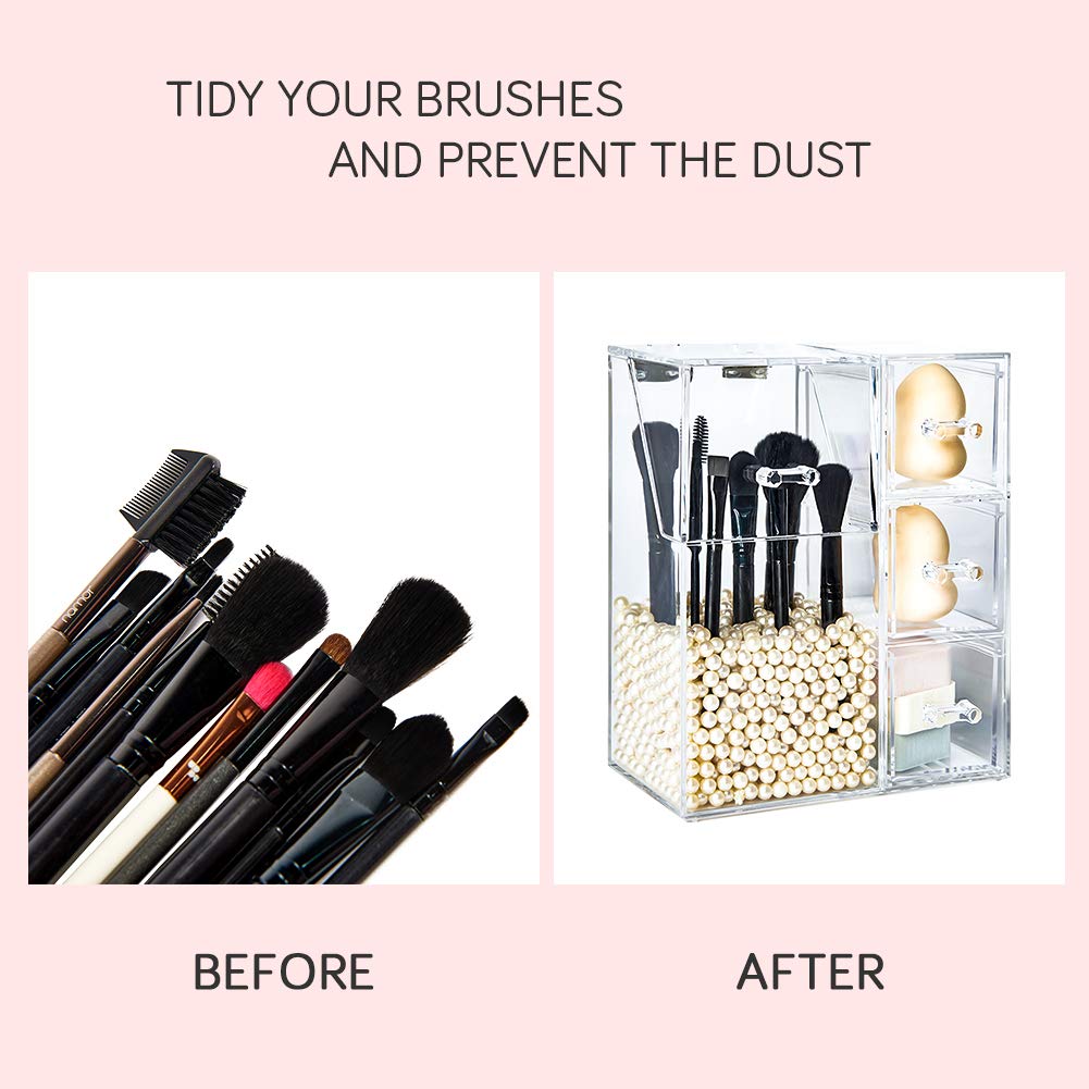 ViviStitch-Make up Brush Holder, Premium Clear Acrylic ...
