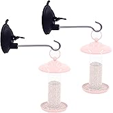YYST Window Suction Cup Hanger - for Bird Feeders and Wind Chimes- no Feeder and Wind Chimes - 2 Pack, NOT FIT Porous Surfaces - Wood