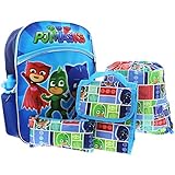 PJ Masks 5 Piece Backpack School Set, Blue, 16 Inches