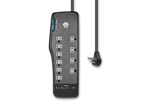 OSKOS Surge Protector Power Strip, 10 Outlets, Four USB 3.4A Ports (3A+1C), 6FT Extension Cord, 3540 Joules, 15A/1800W,Wall Mountable, UL Listed