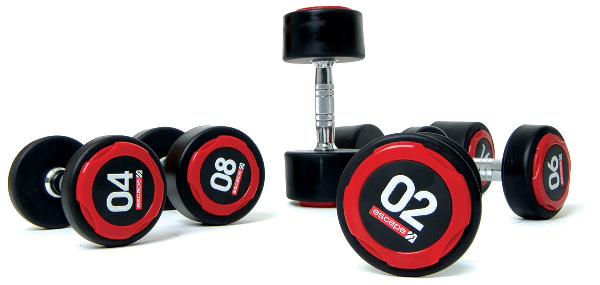 ESCAPE 6 kg Dumbbell polyurethane 6 kg Dumbbells (Pair) Black, EPDB1060