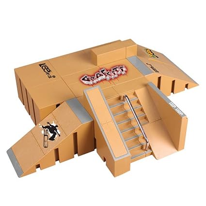 Mentin 8 Stücke Skate Park Kit Rampe Teile für Tech Deck Griffbrett Mini Finger Skateboard (8092A)