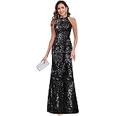 VWIBK Long Mother of The Bride Dresses Mermaid Off The Shoulder Lace Sequin Evening Formal Dress