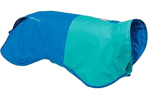 Ruffwear, Sun Shower Dog Raincoat, All-Weather Jacket, Waterproof, Windproof & Lightweight, Blue Dusk, X-Small