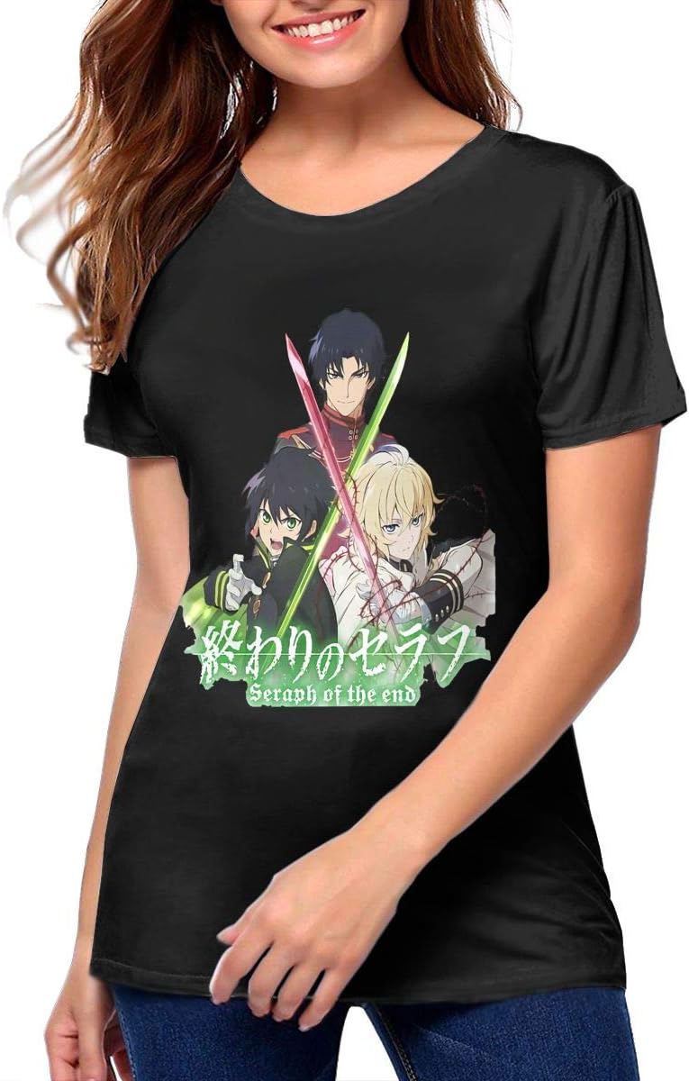 Seraph of The End Women T Shirt Short Sleeve Casual Tops Crewneck Shirts
