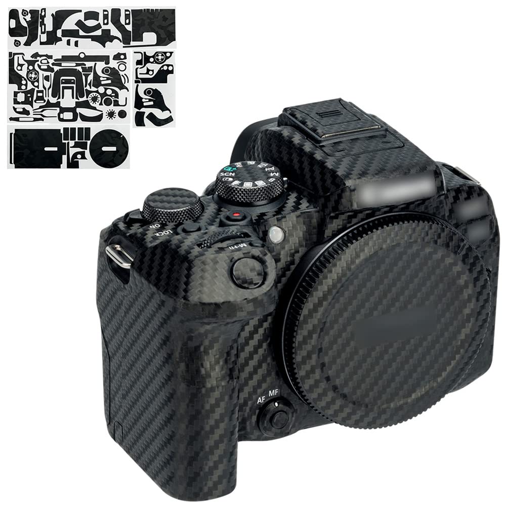 JJC Camera Body Skin Sticker Body Protector for Canon EOS R10, 3M Anti-Scratch Sticker Protective Films Camera Protective Wrap Cover - Carbon Fiber Black