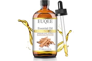 EUQEE Sandalwood Essential Oil(4 oz/118 ml) Sandalwood Oil Oil with Glass Dropper, Great for Diffusers, Soap & Candle Making