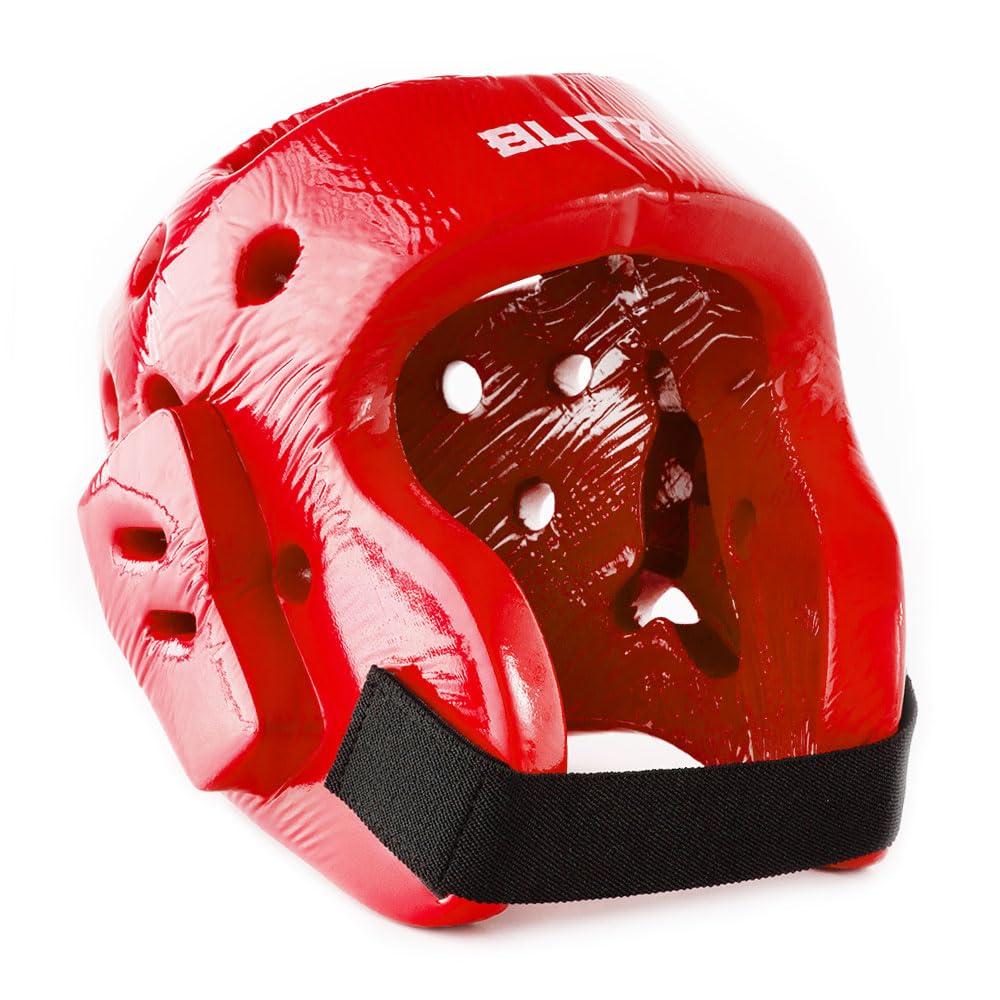 Blitz Dipped Foam Head Guard - Red - XX-Small - Martial Arts Protective Headguard for Karate, Taekwondo, Kickboxing, Sparring - Lightweight Foam Gear for Kids & Adults