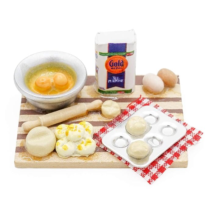 Odoria 1/12 Miniatur Bowle & Biergläser Set – Puppenhaus Zubehör Für Küche Oder Esszimmer