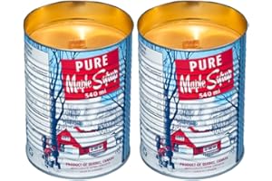 Seracon Handcrafted Maple Syrup Tin Candle, Authentic Maple Scent with Natural Soy Wax (Wooden Wick, 2 Pack)