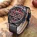 CURREN Original Brand Men's Sports Waterproof Leather Strap Wrist Watch 8259 All Black