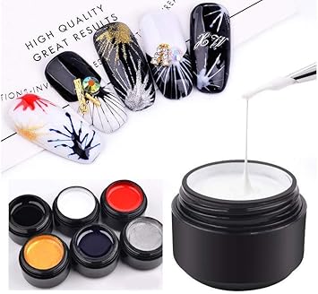 Ilovediy Nail Art Uv Gel Ongle En Gel Deco Dessin Ligne Elastique Gel Vernis De Soie Spider Graffiti Rouge Amazon Fr Beaute Et Parfum