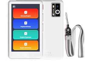 THREEQUEL Language Translator Device No WiFi Needed, 2024 Two-Way AI Voice Translator for All Languages and Accents, 139+ Language Online Translation, 4" HD Offline/Photo Translation for Travel