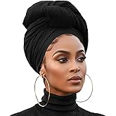 Ring Headwrap Cotton Knit Turban Multipurpose Fashion Headband Stretchy Neck Protector Soft Hair Scarf for Women