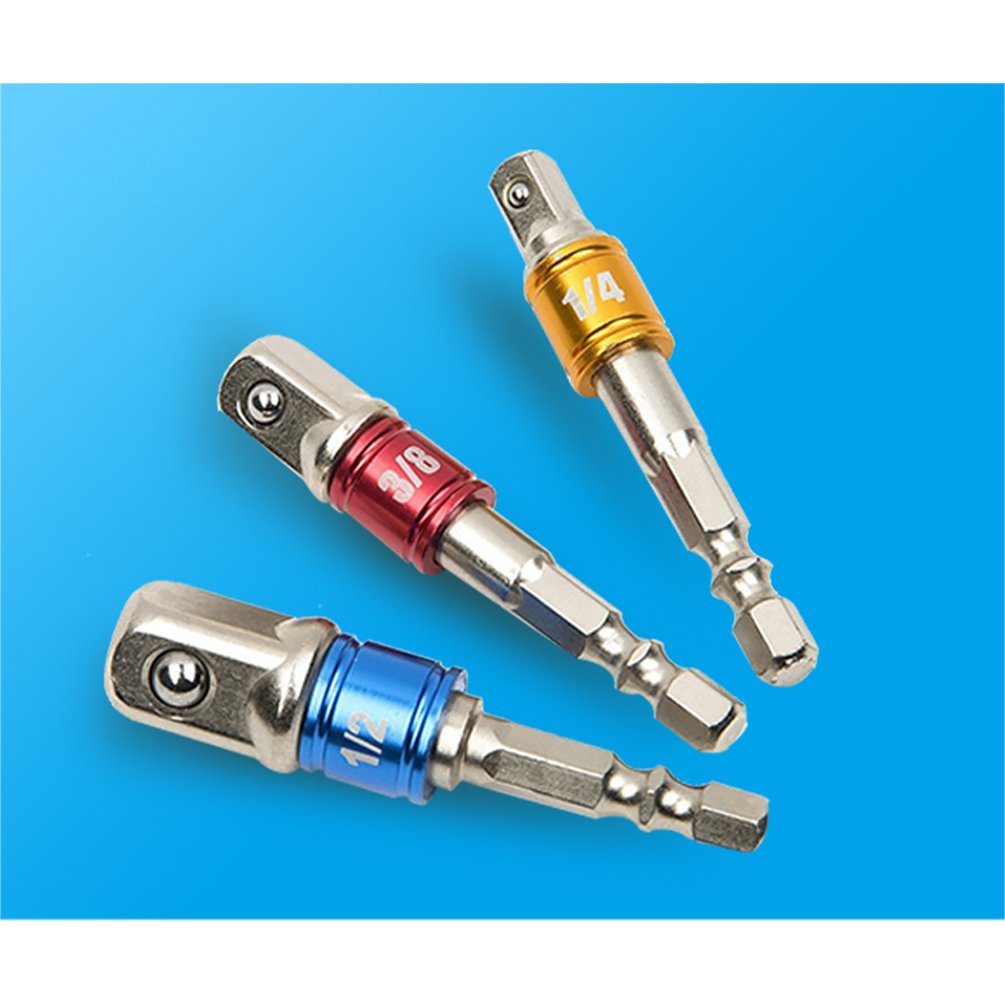 TOOLTOO Square Driver Socket Adapter Aluminium Alloy Sockets Bit 1/4