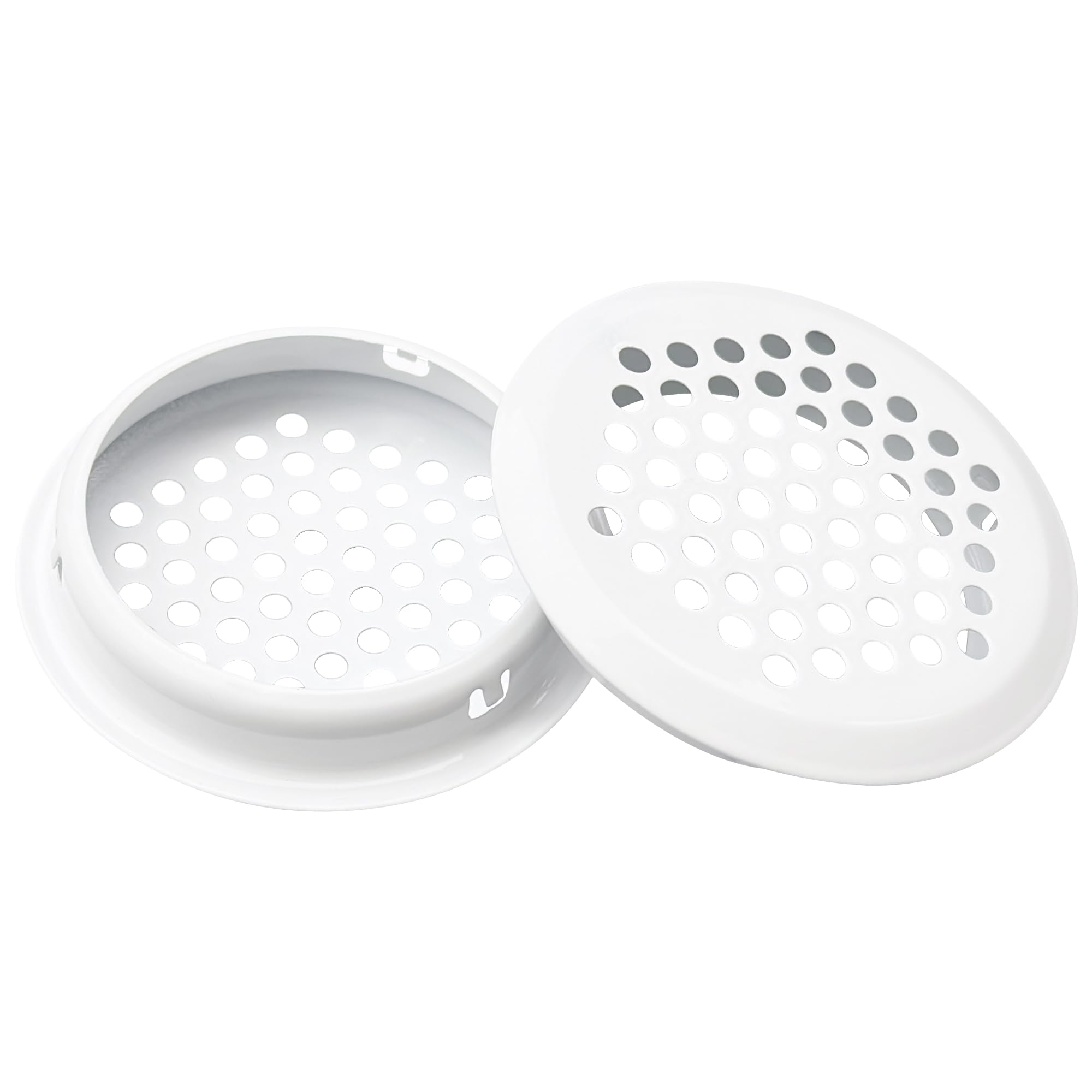 12 PCS Round Louver Grill Cover Air Vents (White)
