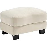 Aoowow Chenille Ottoman Upholstered Couch Ottoman for Modular Sectional Sofa for Living Room， Beige